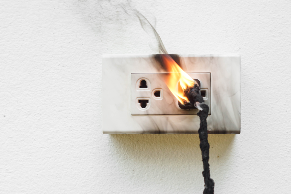 outlet-caught-on-fire