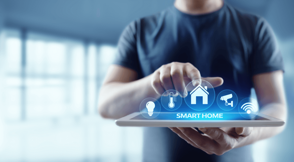 Smart-Home-guy-using-smart-device