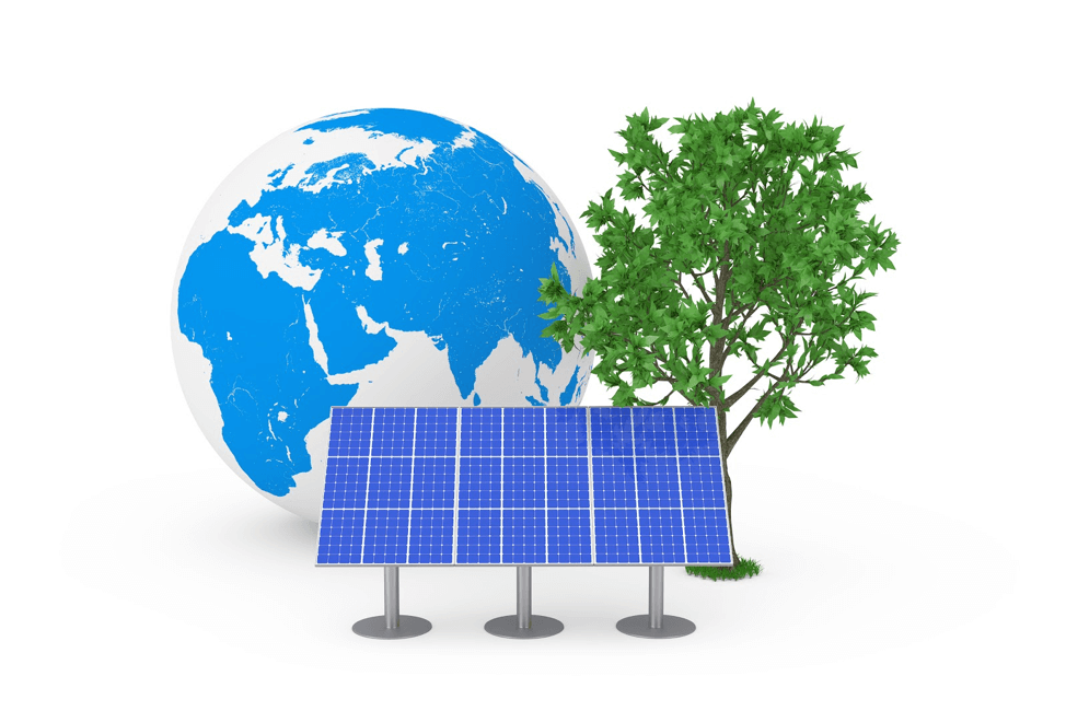 earth-solar-panel-green-tree-recycle-solar-panels