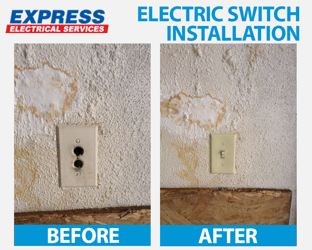 Electric Switch Replacement - Before and After