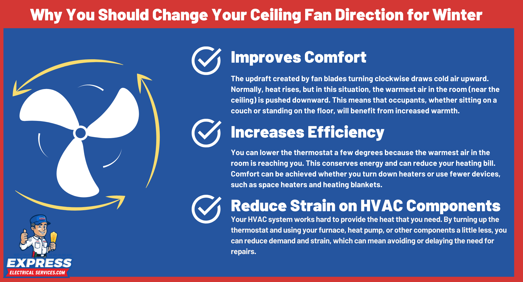 Change Ceiling Fan Direction for Winter