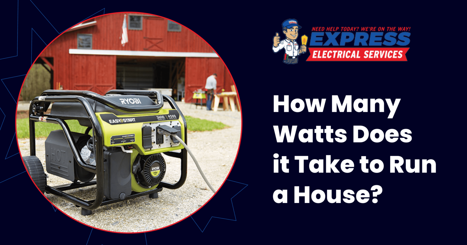 How Many Watt Generator To Run A 3 Bedroom House