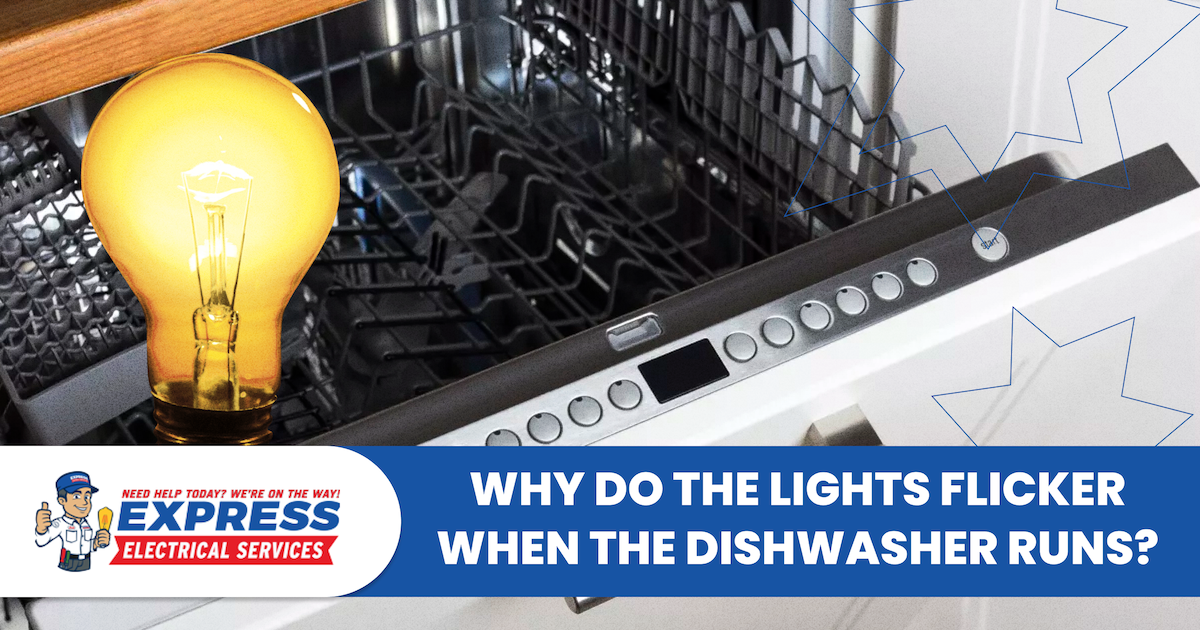 A yellow light bulb sits on an open dishwasher door